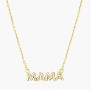New Marlyn Schiff gold plated mama necklace nwt